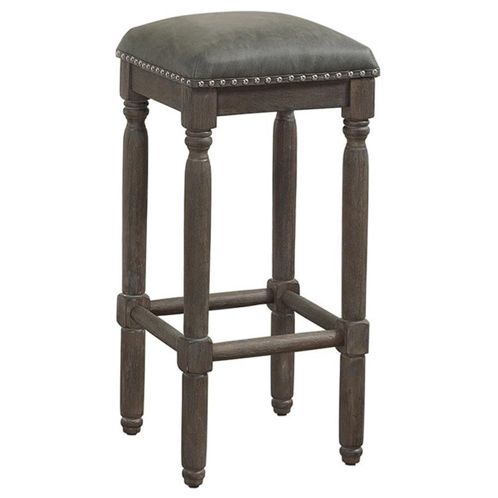 American Woodcrafters Bronson 26-Inch Driftwood Gray Wood Backless Counter Stool