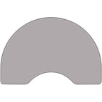 Flash Furniture Mobile Kidney Thermal Laminate Activity Table With Standard Height Adjustable Legs, 48"W X 96"L, Gray