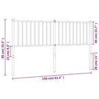 vidaXL Metal Headboard – White Steel Construction with Stable Legs – Easy-to-Install Back Support Providing Bedroom Furniture