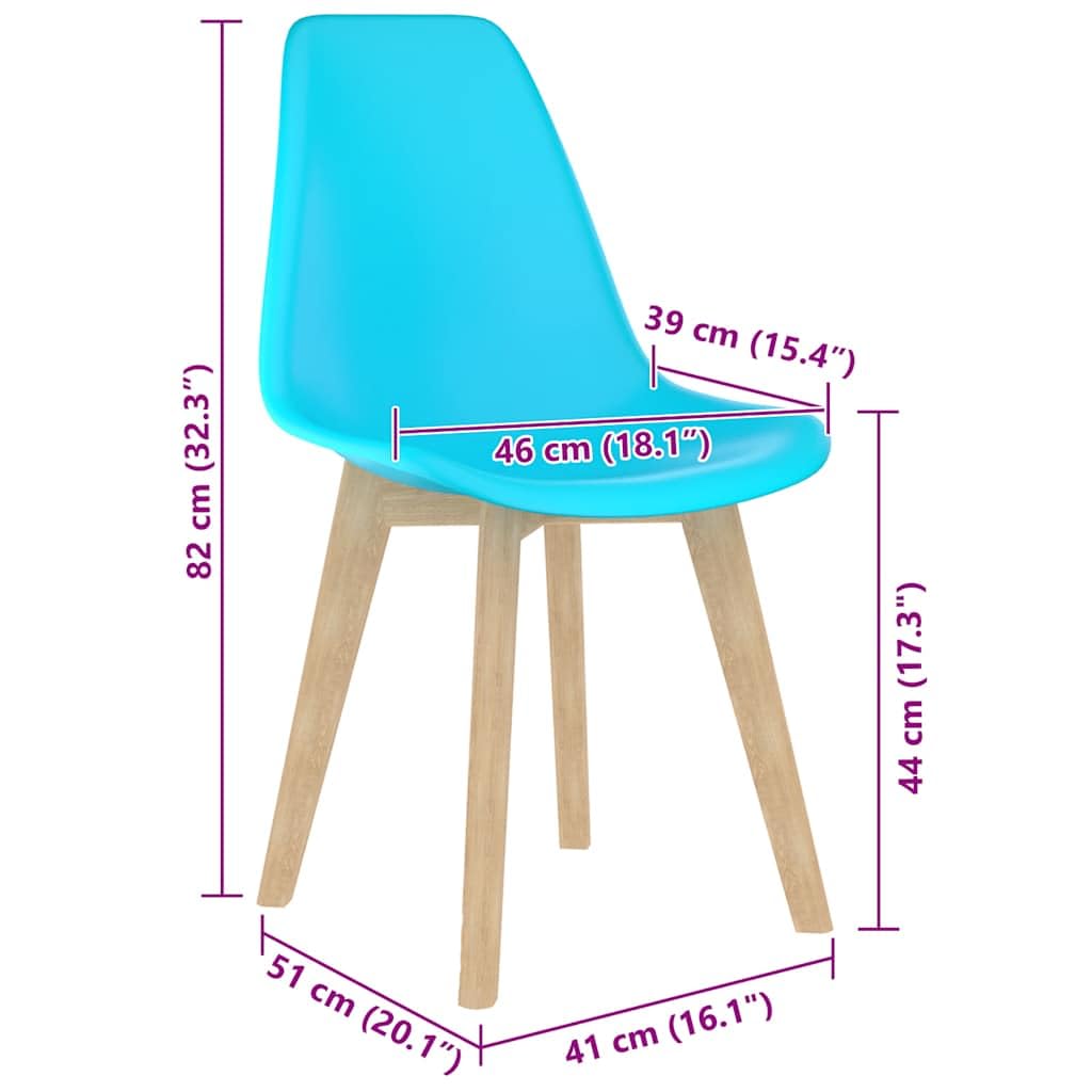 vidaXL Dining Chairs 4 pcs Blue Plastic