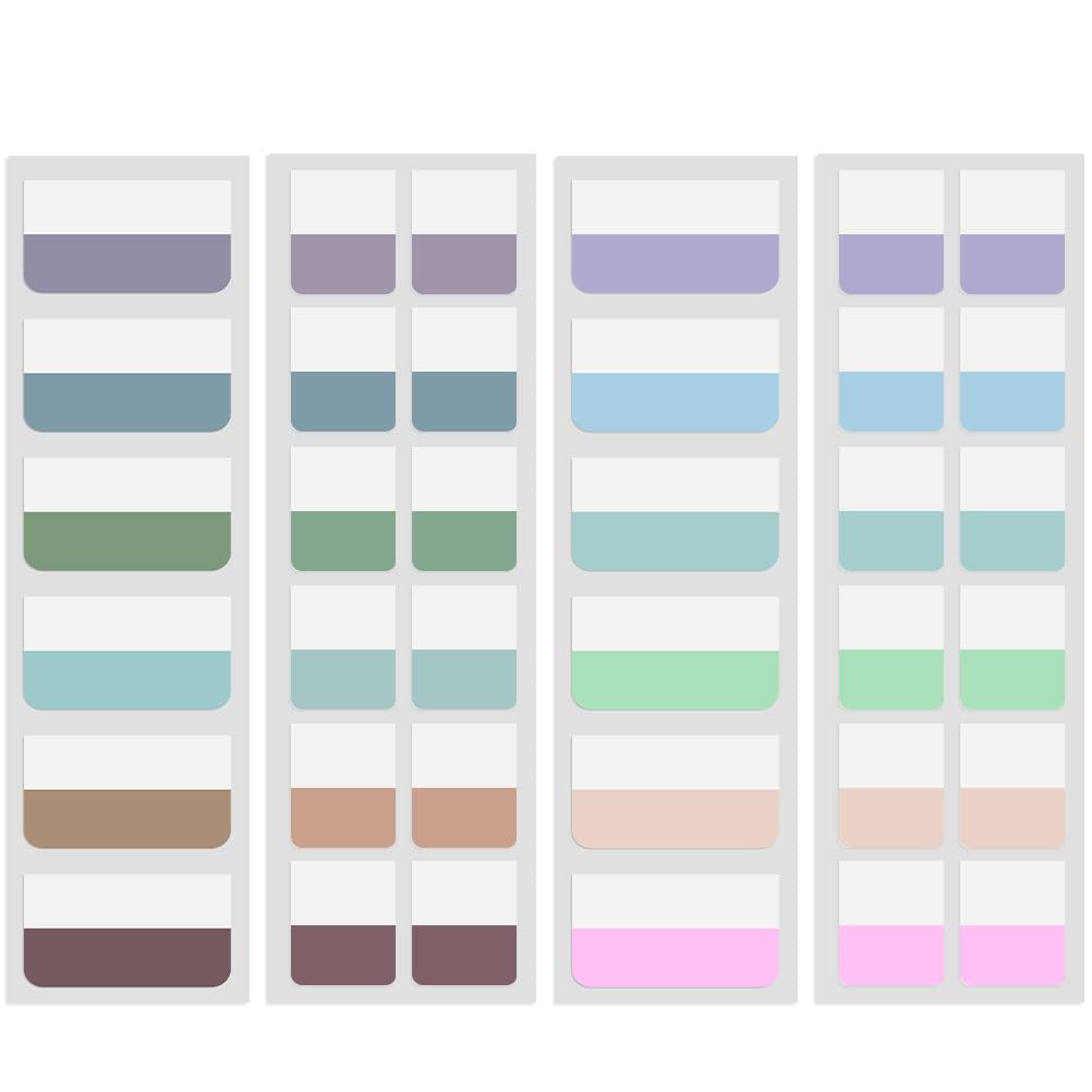 360 Pcs Sticky Index Tabs, Colored Book Sticky Tabs For Notebooks, Repositionable Page Tabs For Notebooks File Classification,12