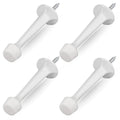 Homotek 4 Pack Heavy Duty Solid Rigid Door Stop With Soft Rubber Tip, Zinc Die Cast Door Stopper Protect Wall & Door, White