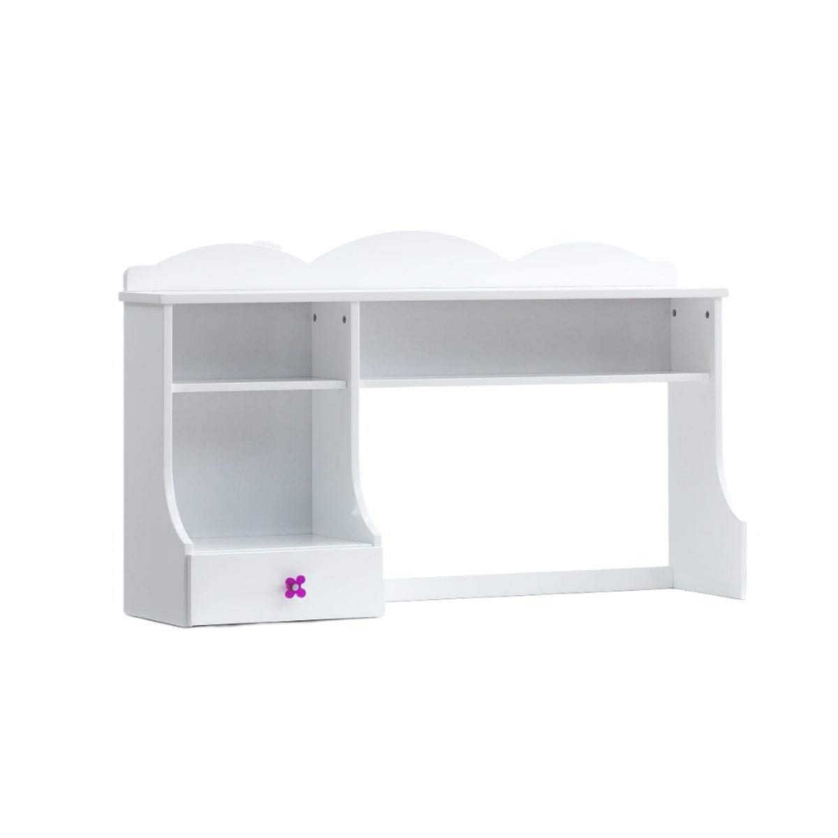 Acme Meyer Wood 1-Drawer/3-Open Storage Compartment Desk Hutch in White