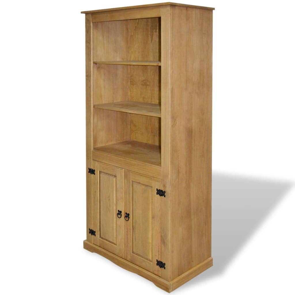 vidaXL Solid Wood Pine Cupboard Home Indoor Bedroom Living Room Office Wooden Buffet Side Cabinet Bookcase Highboard Furniture Corona Range