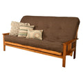 Kodiak Furniture Monterey Queen-Size Butternut Wood Futon-Linen Cocoa Mattress