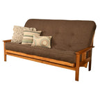 Kodiak Furniture Monterey Queen-Size Butternut Wood Futon-Linen Cocoa Mattress