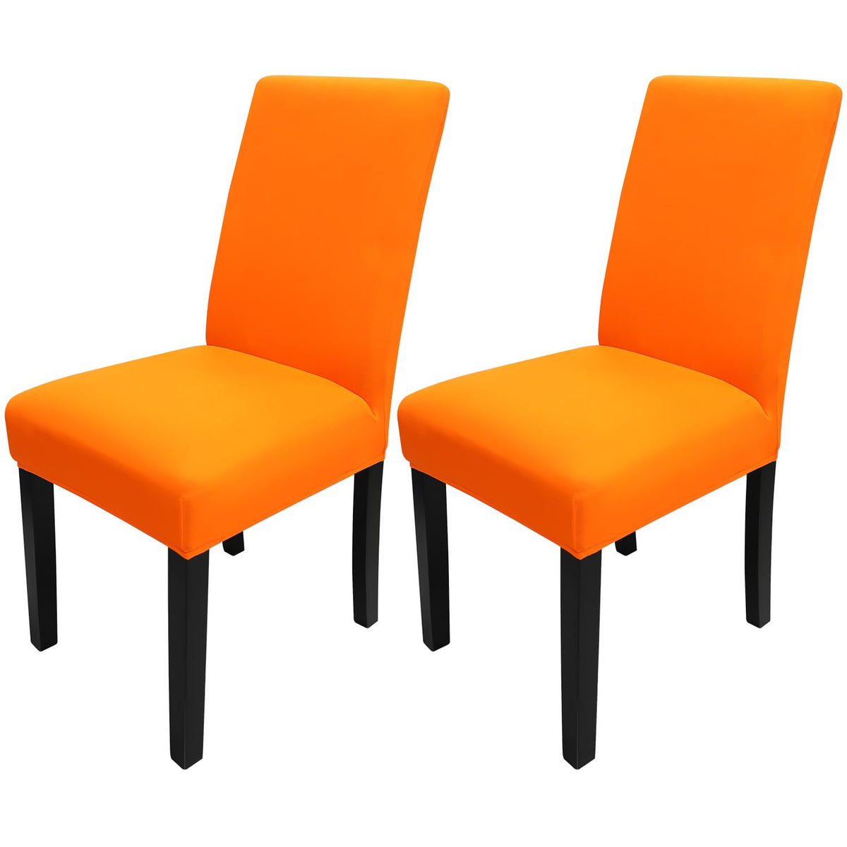 JQinHome Dining Chair Slipcover, High Stretch Removable Washable Chair Seat Protector Cover Set of 2,Chair Covers for Halloween 