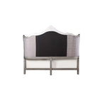 Acme Furniture Ariadne Eastern King Bed in Velvet & Antique Platinum Finish