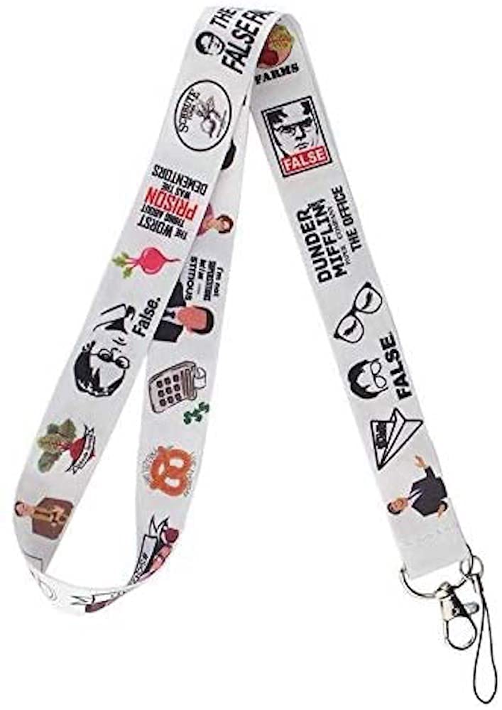 The Office Dunder Mifflin Tv Show Michael Scott Dwight 17.5' Neck Lanyard Keychain Holder Id Badge Mobile Phone Pin Strap By Pi