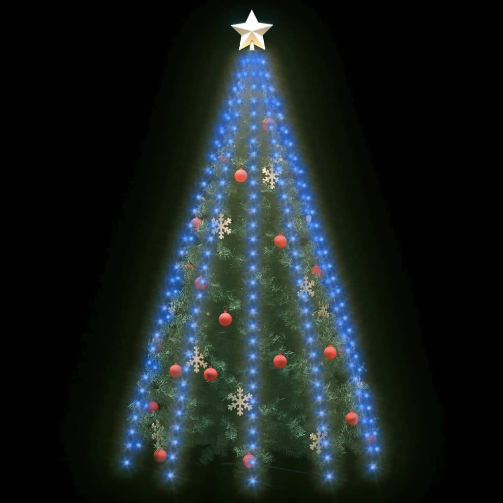 Vidaxl Christmas Tree Net Lights With 250 Leds Blue 98.4&quot;