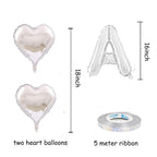 Kunggo Just Married Balloon Banner, 16 Inch Quality Weddingbachelorettebridal Showerwedding Engagement Party Decors Supplies. (S