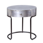 Acme Brancaster End Table with Drawer in Aluminum