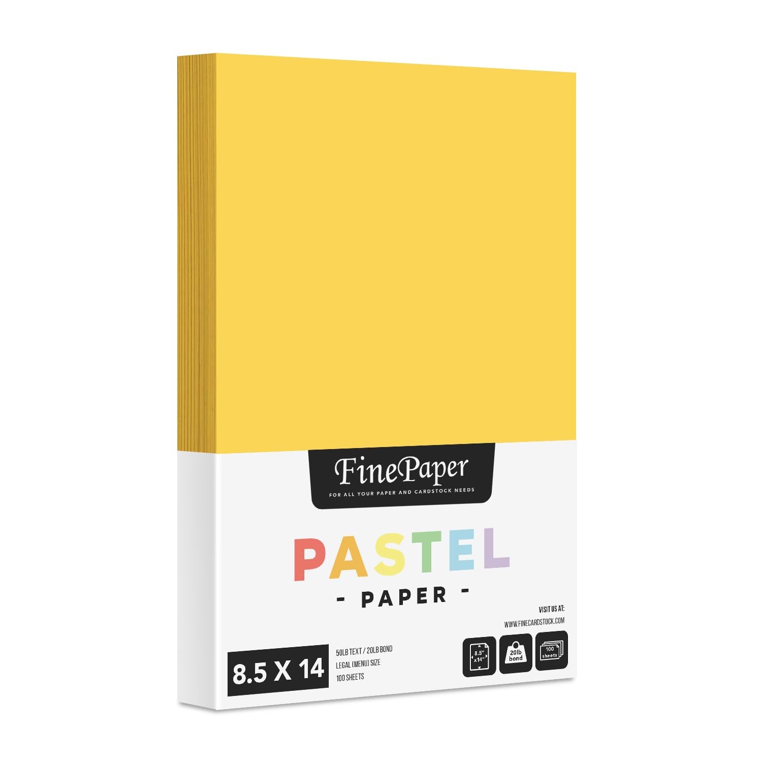 Goldenrod Pastel Colored Menu Paper - 8.5' X 14' (Legal Size) - For Documents, Announcements, Menus Arts And Crafts | Bulk Pac