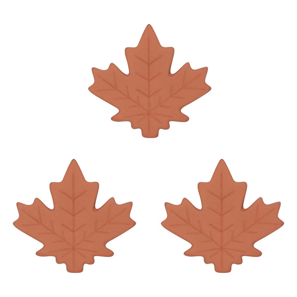 Now Designs Maple Leaf Terracotta Reusable Sugar Saver, Set of 3