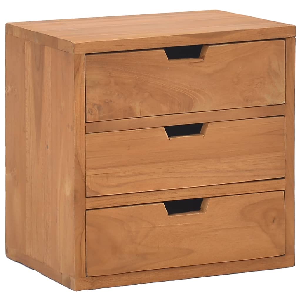 vidaXL Bedside Cabinet 15.7&quot;x11.8&quot;x15.7&quot; Solid Teak Wood