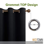 Nicetown Halloween Wide Drapes For Sliding Glass Door,Window Treatments For Patio Doors,Grommet Thermal Insulated Blackout Curta