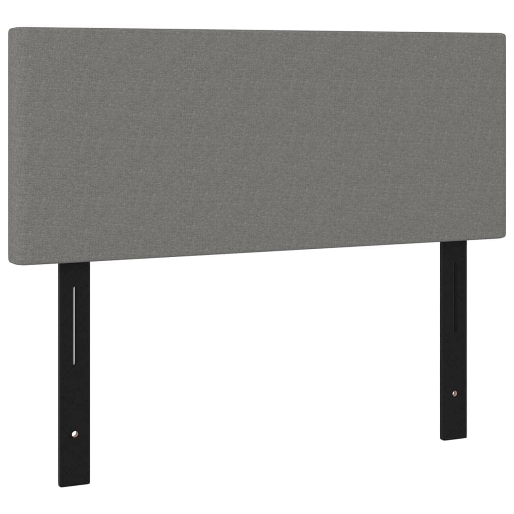 Vidaxl Dark Gray Fabric Headboard With Classic Design, Engineered Wood Construction, Solid Larch Wood Frame, And Foam Filling - 39.4"X2"X30.7"/34.6" Dimensions