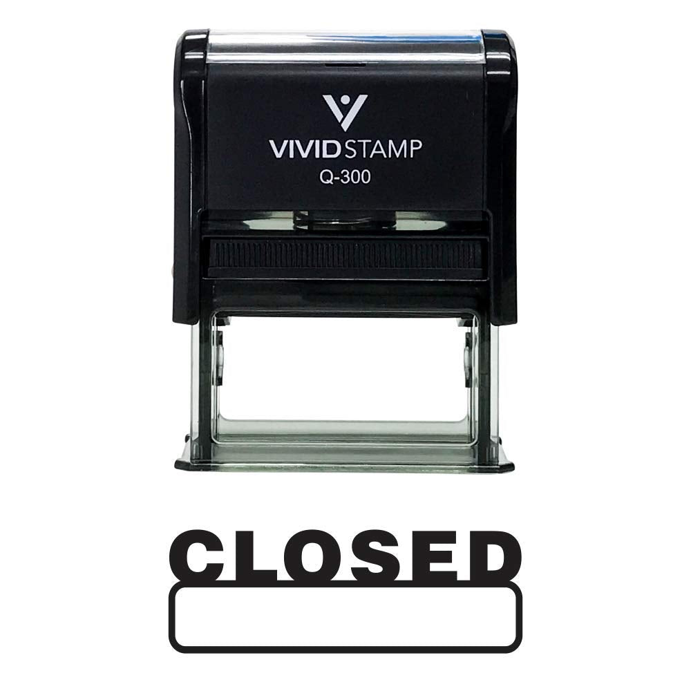 Basic Closed Self Inking Rubber Stamp (Black Ink) - Large