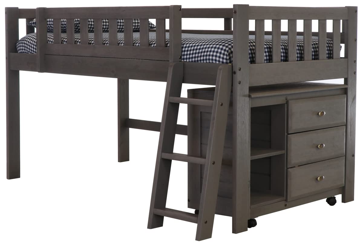 American Furniture Classics 83204S Loft, Twin, Charcoal Gray