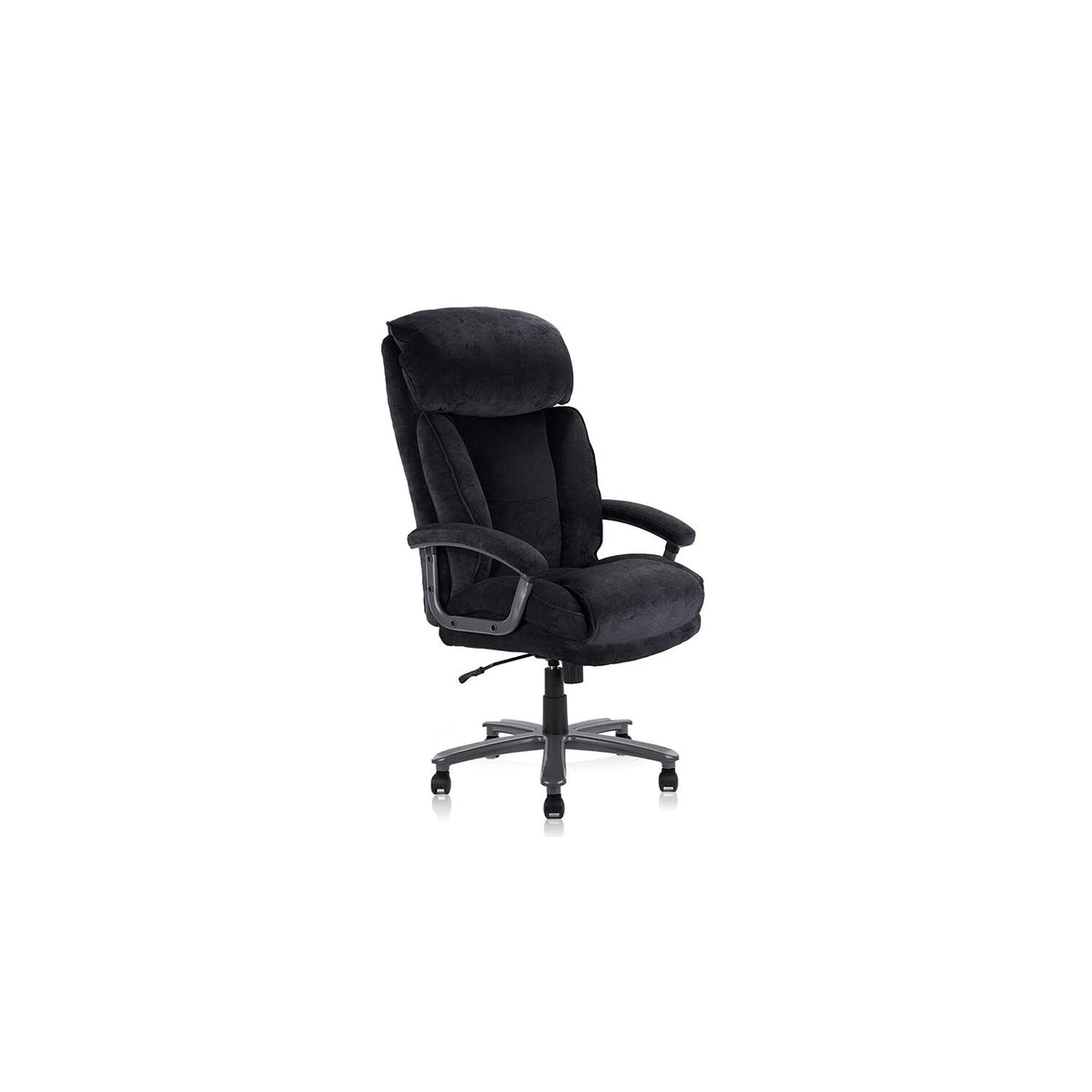 Lilola Home Ellie Big and Tall Black Fabric Office Chair