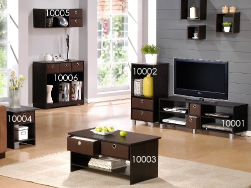 FURINNO Dario TV Entertainment Center, Espresso/Brown