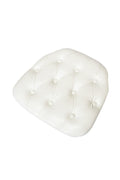 Commercial Seating Products White Tufted Vinyl Cushions Chairs, 6-Pack