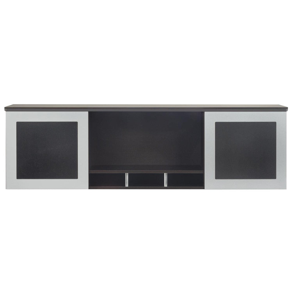Safco Mayline Mnh63Ldc Medina Hutch Cabinet With Glass Doors, 63"W, Mocha Laminate