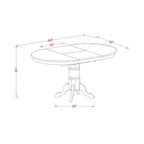 East West Furniture KEVA7-ESP-C 7 Piece Kitchen Table & Chairs Set Consist of an Oval Dining Room Table with Butterfly Leaf and 6 Linen Fabric Upholstered Chairs, 42x60 Inch, Espresso