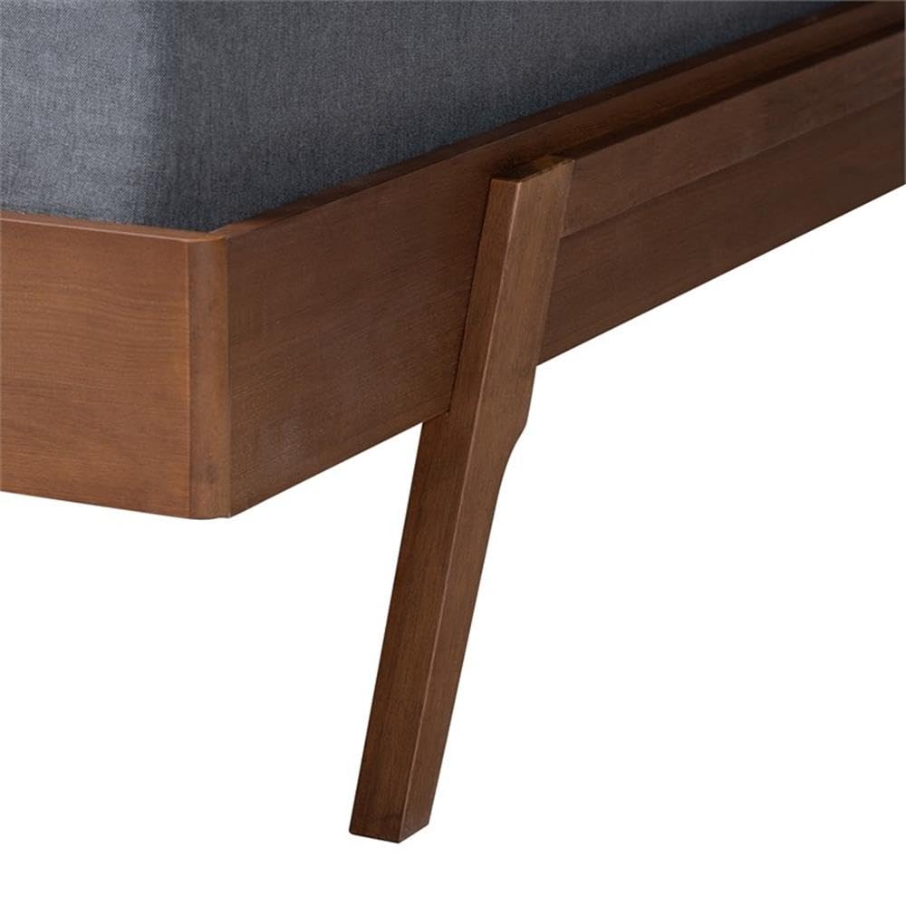 Baxton Studio Sarita Ash Walnut Finished Wood Queen Size Bed Frame