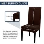 Jqinhome 6 Pcs Dining Chair Slipcover,High Stretch Removable Washable Chair Seat Protector Cover For Home Party Hotel Wedding Ceremony (Pack Of 6, Coffee)