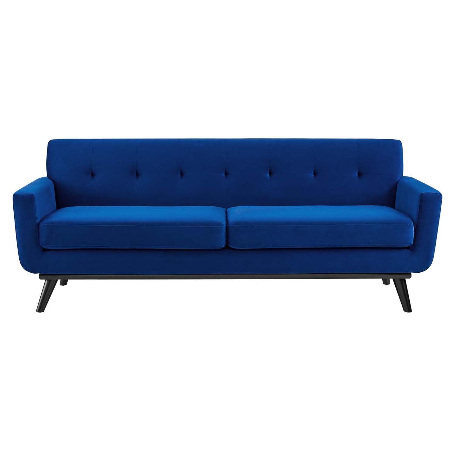 Modway Engage Performance Velvet Sofa With Navy Finish Eei-5600-Nav