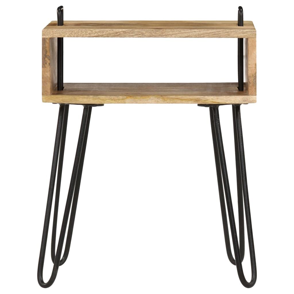 Jinxuny Bedside Table Solid Mango Wood 15.7&quot;x13.4&quot;x18.5&quot;