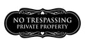 Signs Bylita Designer No Trespassing Private Property Wall Or Door Sign | Durable Material And Easy Installation | Security Sign