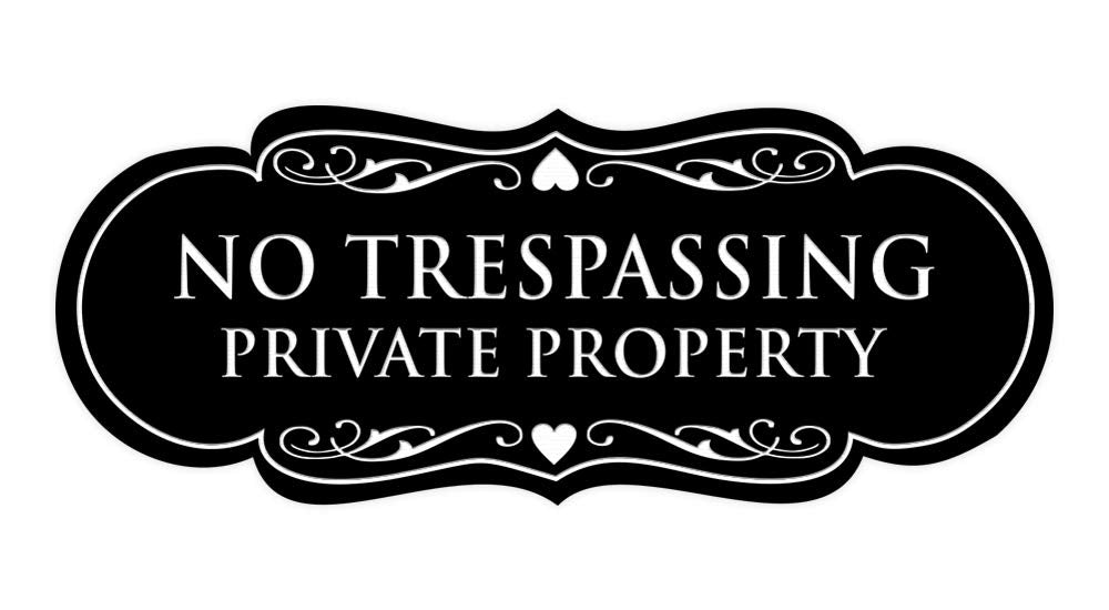 Signs Bylita Designer No Trespassing Private Property Wall Or Door Sign | Durable Material And Easy Installation | Security Sign