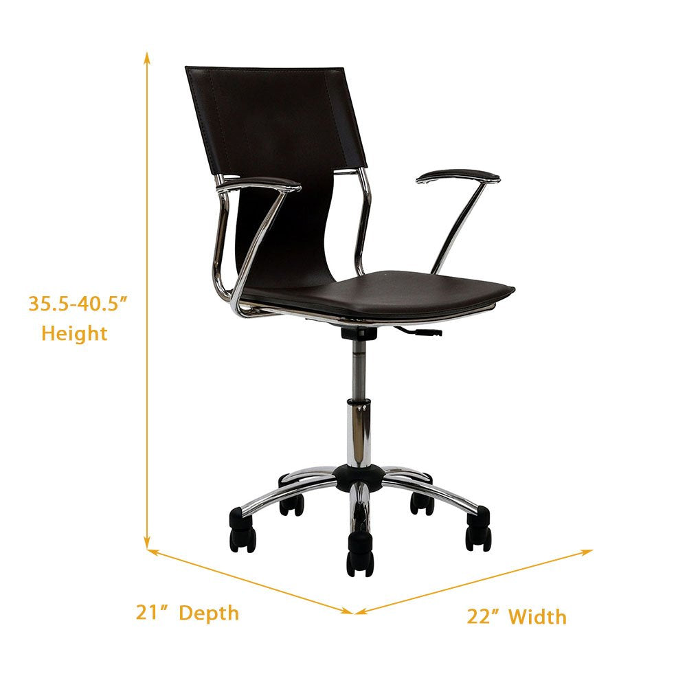 Lexmod Studio Office Chair in Brown