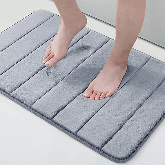 MIRARIYA Bathroom mat Memory Foam Bath Mats Rugs for Bathroom Floor Door Mat Anti Slip Skid Super Rapid Water Absorbent Washable