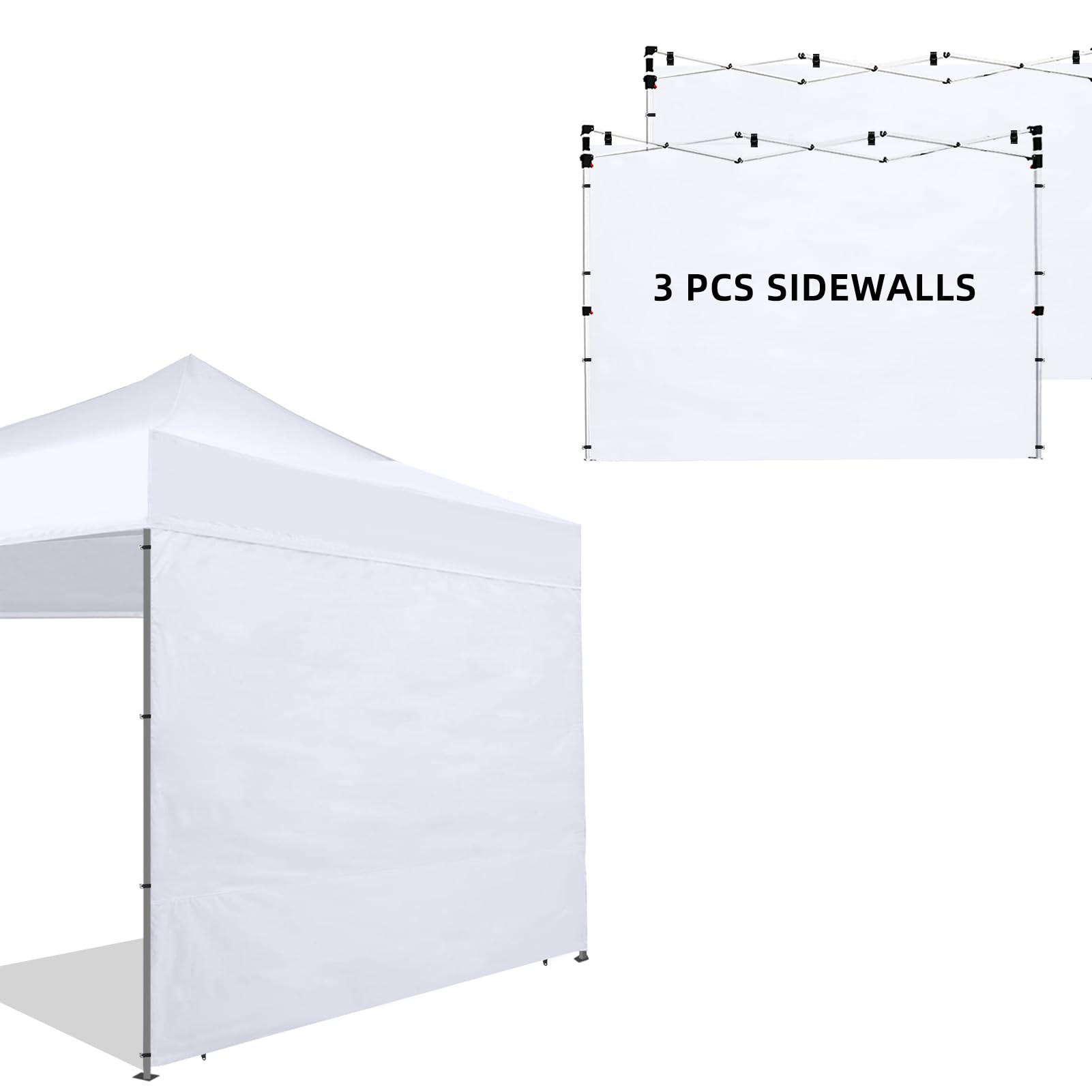 Joramoy Canopy Tent Sidewalls For 10  10 Pop Up Canopy, 3 Pack Instant Canopy Sunwall, Waterproof And Uv Protection Canopy Shade
