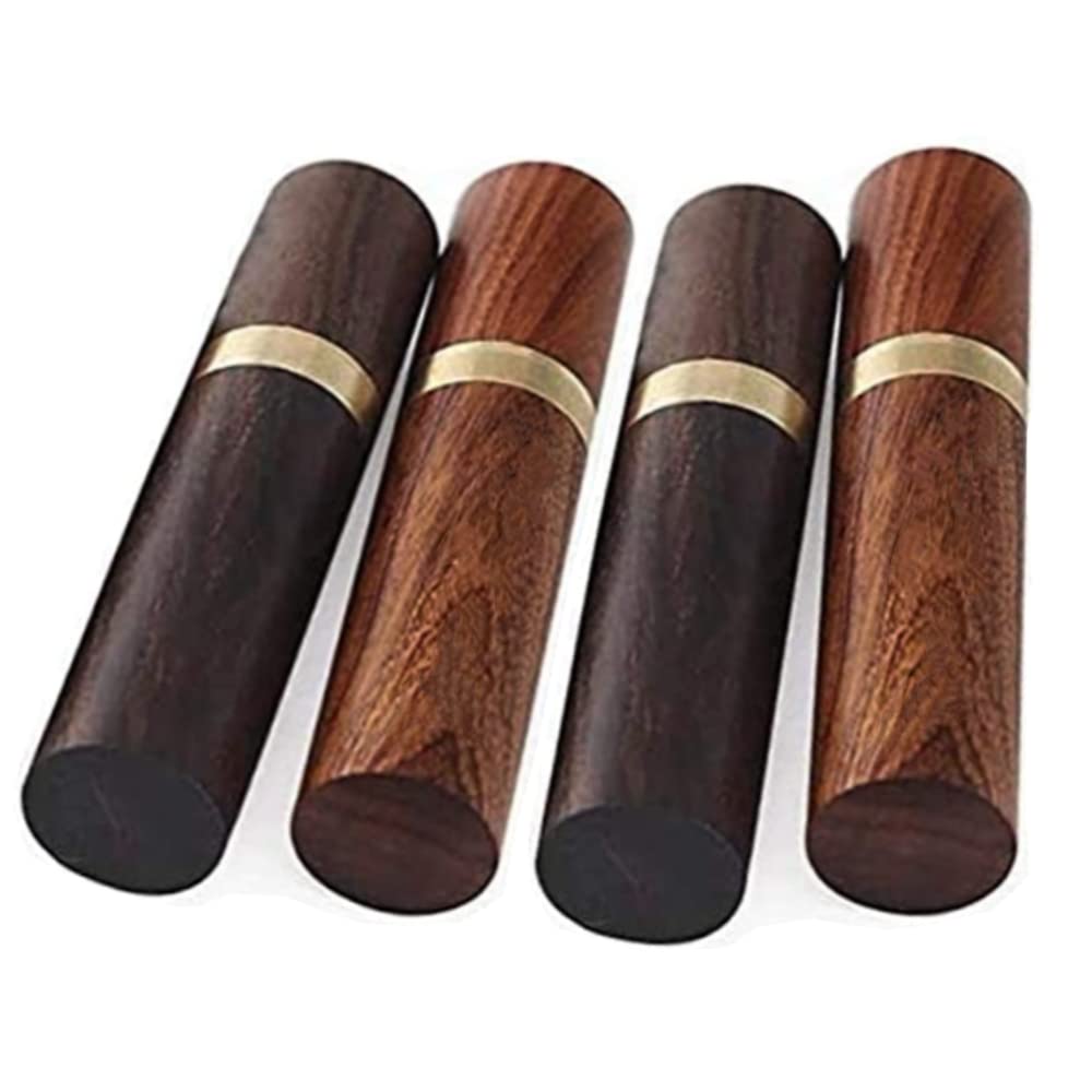 4 Pieces Wooden Needle Case Sewing Needle Tubes Toothpick Storage Box,Sewing Needles Holder Storage Case Wood Box Hand Crafts Kn