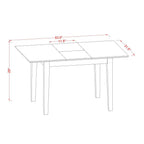 East West Furniture NOFK5-OAK-W 5 Piece Set for 4 Includes a Rectangle Kitchen Table with Butterfly Leaf and 4 Dining Room Chairs, 32x54 Inch