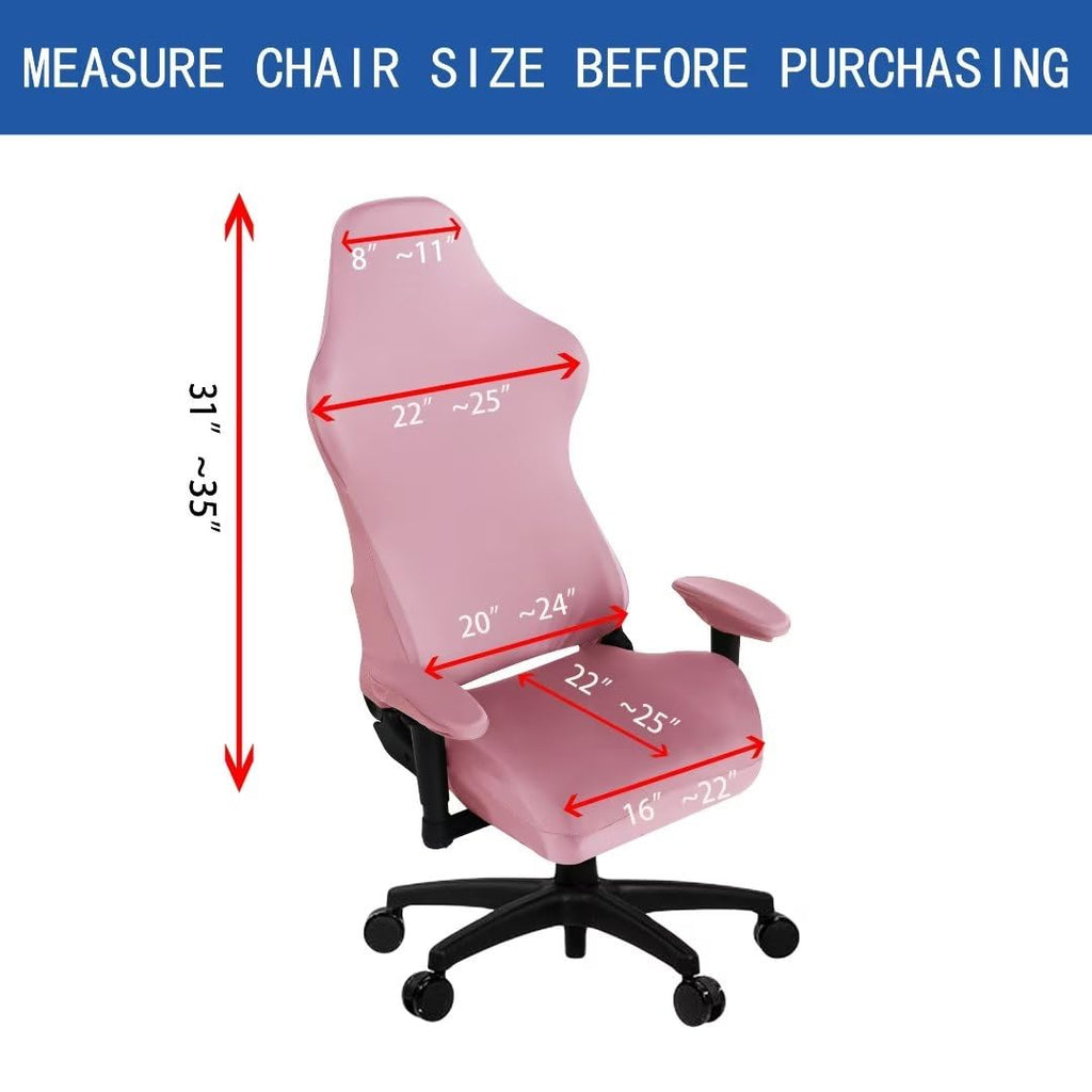 Saraflora 2 Pack Gaming Chair Cover, Stretchable Computer Chair Cover Removable Office Chair Cover For Armchair, Swivel Chair, Gaming Chair, Computer Boss Chair, Spandex Chair Slipcovers, Pink