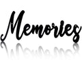 Hotop Metal Word Sign Memories Word Sign Rustic Black Cutout Memories Wall Decor for Home Library Office DIY Party Housewarming 