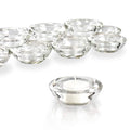 ELIVIA Clear Tealight Candle Holders - Set of 24, Round Chunky Glass Candle Holder, 3 Diameter - CH01