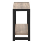 Monarch Specialties I 2083 Accent Table, Side, End, Narrow, Small, 2 Tier, Living Room, Bedroom, Metal, Laminate, Brown, Black, Contemporary, Modern