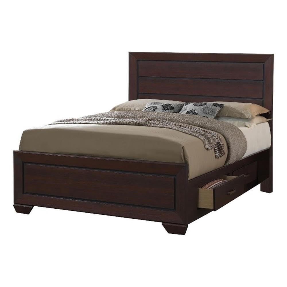 Coaster Home Furnishings 204390KW Platform Bed, Dark Cocoa