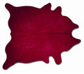 HomeRoots Cowhide, Microsuede 72' x 84' Burgundy Cowhide Rug