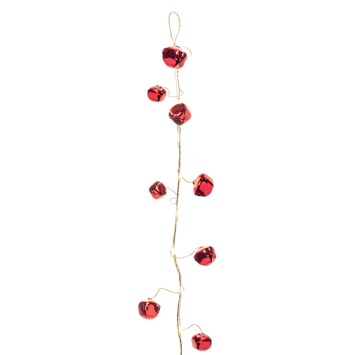 Melrose Pre-Lit Sleigh Bell Artificial Christmas Garland - 4.75 x 3' - Set of 2