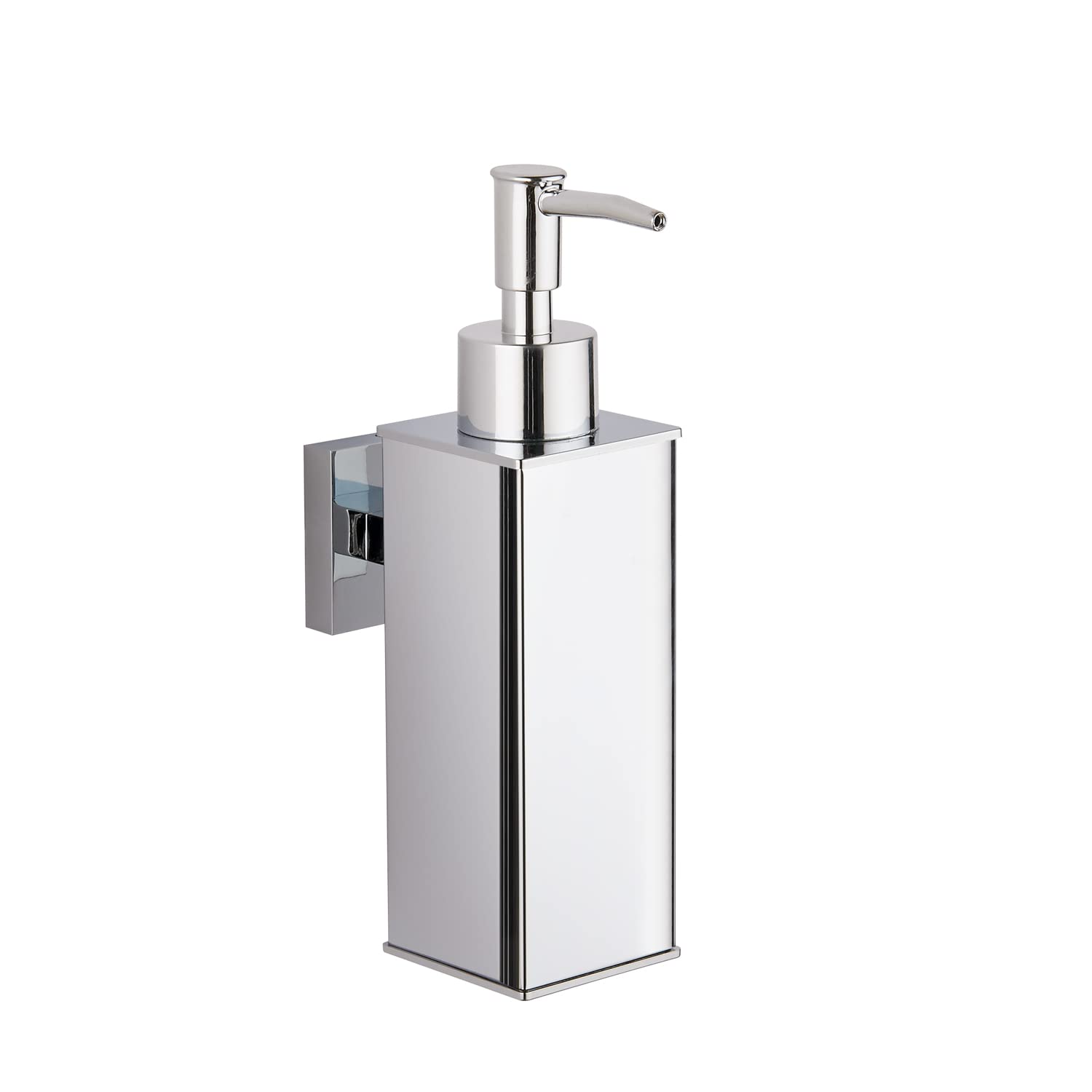 bgl Soap Dispenser Stainless Steel 304 Wall Mount Liquid and Soap Dispenser for Kitchen and Bathroom (Silver, square)