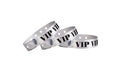 Wristco Holographic Silver Vip Plastic Wristbands - 100 Pack Wristbands For Events