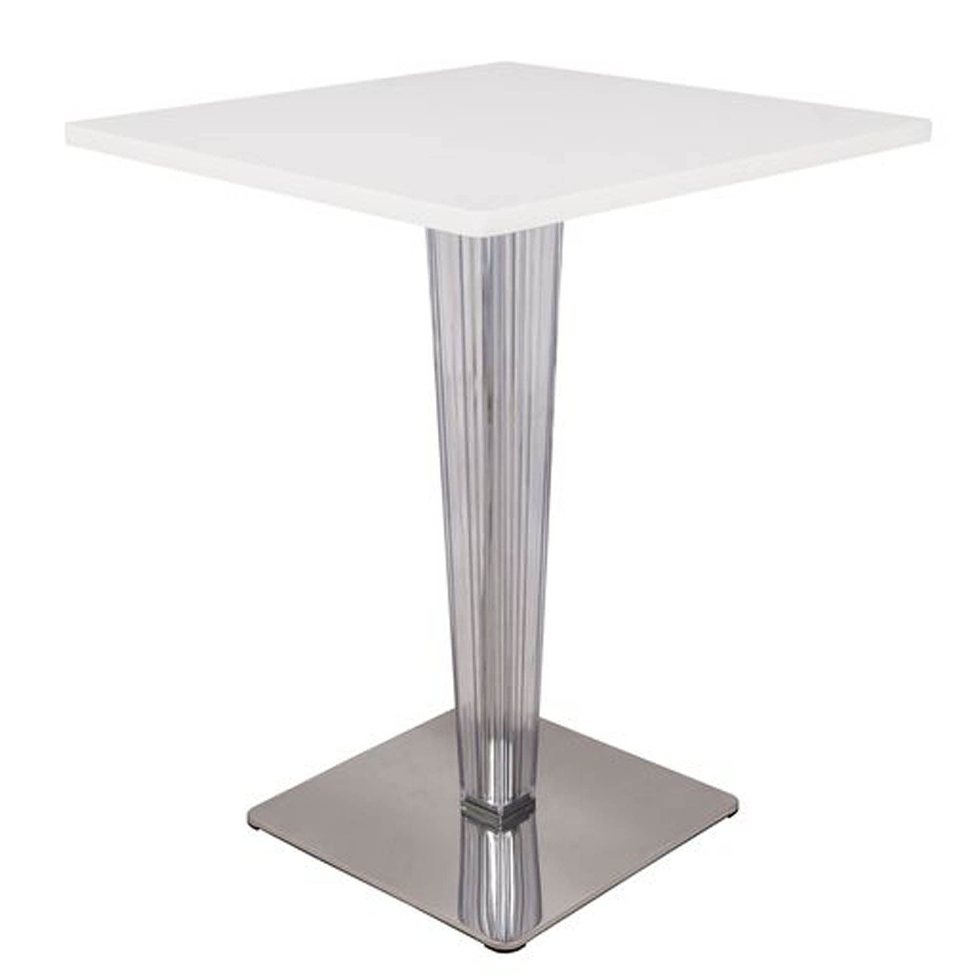 LeisureMod Modern Glen MDF Dining Table with White Finish GT23W