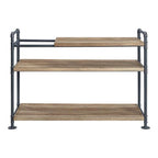 Acme Brantley Bookshelf with 3 Wooden Shelves in Oak and Sandy Black